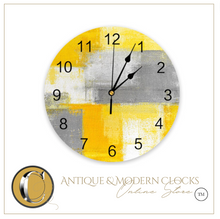 Load image into Gallery viewer, Deluxe "Arna Royal Clock Collection" Oil Painting Abstract Geometric Wall Clock - Many Colours
