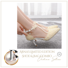Load image into Gallery viewer, Limited Edition - Luxury Lace Shoe Set - Many colours &amp; Sizes (Shoe + Clutch) Wedding
