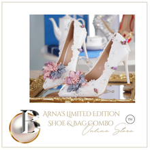 Load image into Gallery viewer, Limited Edition - Luxury Lace Shoe Set - Many colours &amp; Sizes (Shoe + Clutch) Wedding

