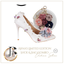 Load image into Gallery viewer, Limited Edition - Luxury Lace Shoe Set - Many colours &amp; Sizes (Shoe + Clutch) Wedding
