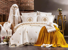 Load image into Gallery viewer, "Arna Lisa" Royal Collection Bedding Set - 11 Piece Cappuccino

