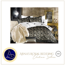 Load image into Gallery viewer, "Arna Lisa" Royal Collection Bedding Set - 11 Piece Black
