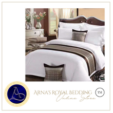 Load image into Gallery viewer, "Arna Royal LUXURY Collection" Hotel Quality Bed Runner/Scarf &amp; 2 Cushion Covers - Many Colours

