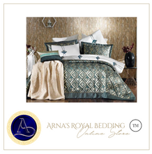 Load image into Gallery viewer, "Arna Lisa" Royal Collection Bedding Set - 11 Piece Green
