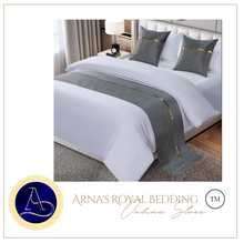 Load image into Gallery viewer, "Arna Royal LUXURY Collection" Hotel Quality Bed Runner/Scarf &amp; 2 Cushion Covers - Many Colours
