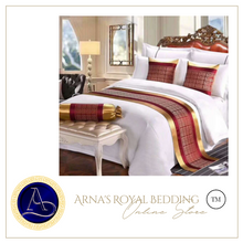 Load image into Gallery viewer, "Arna Royal LUXURY Collection" Hotel Quality Bed Runner/Scarf &amp; 2 Cushion Covers - Many Colours

