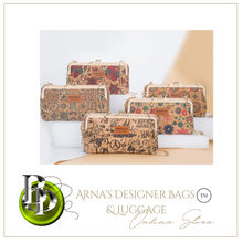 Load image into Gallery viewer, "Arna Lisa" Collection - Designer Vintage Dutch Woodgrain Classic Wallet Purse Phone Bag + Chain
