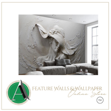 Load image into Gallery viewer, "Arna" Collections - DIY - Custom Photo Wallpaper Mural Golden Sculpture Wall Background Wall 3D Wall Papers Home Decor
