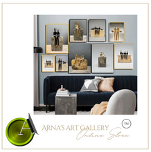 Load image into Gallery viewer, Arna's Luxury Painting Collection - Abstract Metal Figure Statue Modern Man Sculpture
