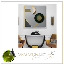 Load image into Gallery viewer, Arna's Luxury Painting Collection - Nordic Abstract Black/Gold/Silver/Grey Graphics Painting
