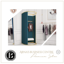 Load image into Gallery viewer, Arna Royal Gown Collection" Luxury Mobile Floor Stand Fitting/Changing Room Curtain Track
