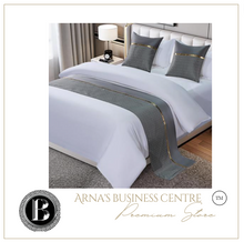 Load image into Gallery viewer, "Arna Royal LUXURY Collection" Hotel Quality Bed Runner/Scarf &amp; 2 Cushion Covers - Many Colours
