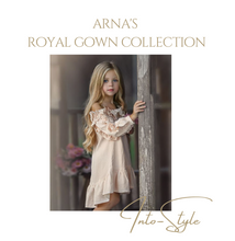 Load image into Gallery viewer, "Arna" Royal Gown Collection - 0-24 Month Baby Princess Dress For Newborn Girls Party Christening Gown Vintage Infant Baptism Wedding Cl

