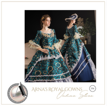 Load image into Gallery viewer, Arna's Royal Gown Collection - Rococo Baroque Marie Antoinette Ball Dresses 18th Century Victorian Gown
