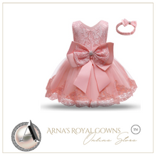 Load image into Gallery viewer, "Arna" Royal Gown Collection - 0-24 Month Baby Princess Dress For Newborn Girls Party Christening Gown Vintage Infant Baptism Wedding Cl

