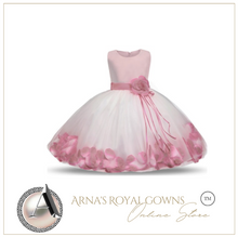 Load image into Gallery viewer, "Arna" Royal Gown Collection - Flower Tulle Toddler Kids Christening Costume Newborn Baby Girl Birthday Dress
