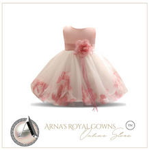 Load image into Gallery viewer, "Arna" Royal Gown Collection - Flower Tulle Toddler Kids Christening Costume Newborn Baby Girl Birthday Dress
