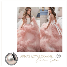 Load image into Gallery viewer, "Arna" Royal Gown Collection - Flower Girl/Formal/Wedding/Pageant -  Made to Measure - Large range of Colours
