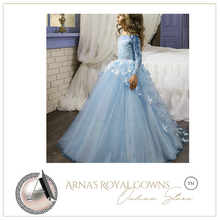 Load image into Gallery viewer, "Arna" Royal Gown Collection - Butterfly Girl/Formal/Wedding/Party -  Made to Measure - Large range of Colours
