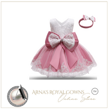 Load image into Gallery viewer, "Arna" Royal Gown Collection - 0-24 Month Baby Princess Dress For Newborn Girls Party Christening Gown Vintage Infant Baptism Wedding
