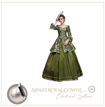 Load image into Gallery viewer, Arna's Royal Gown Collection - Royal Dress Silvery Green
