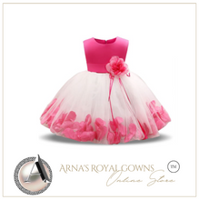 Load image into Gallery viewer, "Arna" Royal Gown Collection - Flower Tulle Toddler Kids Christening Costume Newborn Baby Girl Birthday Dress
