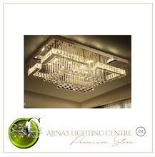 Load image into Gallery viewer, "Arna's Luxury  Collection" Chandelier K9 Crystal LED Ceiling Chandelier - L100cm x W80 + 80W
