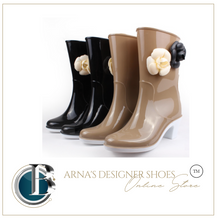 Load image into Gallery viewer, Luxury - Women's Soft Rain Boots High-Heeled Boots - Water-Proof - Non-Slip
