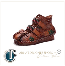 Load image into Gallery viewer, "Arna" Collection Shoes - Handcrafted Original Leathers - Retro Women Sandals Hand-Painted
