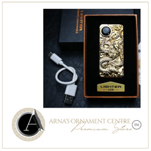 Load image into Gallery viewer, "Arna Lisa" Royal Collection - Top End Unique Business Hi Tech Touch Lighter USB Rechargeable Metal Engraving  + Gift Box
