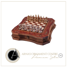 Load image into Gallery viewer, "Arna Lisa" Luxury Vintage Finest Collection - Rosewood Chess Set Large Vintage Mosaic Motifs Handmade
