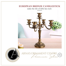 Load image into Gallery viewer, "Arna Royal Victorian Collection"  Vintage European Unique Candelabra Bronze High Quality 5 Arm
