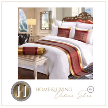 Load image into Gallery viewer, "Arna Royal LUXURY Collection" Hotel Quality Bed Runner/Scarf &amp; 2 Cushion Covers - Many Colours
