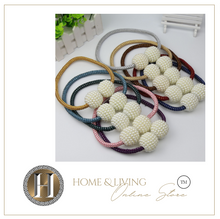 Load image into Gallery viewer, "Arna Collection" Retro/Classical Curtain Magnetic Pearl Ties - Many COLOURS x 2 Pieces
