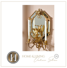 Load image into Gallery viewer, "Arna Lisa" Luxury Vintage Finest Collection - Golden Mirror and Candle Stick Holder
