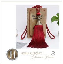 Load image into Gallery viewer, 2PCS Tassel Curtain Tieback Retro Style Curtain Decorative Accessories, Rope Buckle Straps with Hanging Ball
