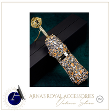 Load image into Gallery viewer, "Arna Collection" Designer Exquisite Umbrella Floral Design Compact - Highest Quality
