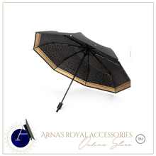 Load image into Gallery viewer, "Arna Collection" Luxury Umbrella - Black &amp; Gold Highest Quality

