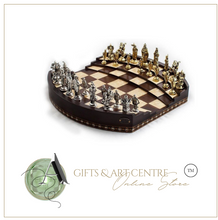 Load image into Gallery viewer, "Arna Lisa" Luxury Vintage Finest Collection - Handmade Walnut Wood 3D Big Size Chess Arena - Luxury Zinc Figures
