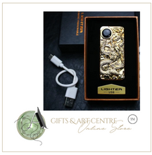 Load image into Gallery viewer, "Arna Lisa" Royal Collection - Top End Unique Business Hi Tech Touch Lighter USB Rechargeable Metal Engraving  + Gift Box

