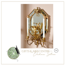 Load image into Gallery viewer, "Arna Lisa" Luxury Vintage Finest Collection - Golden Mirror and Candle Stick Holder
