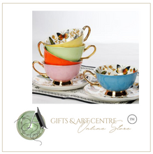 Load image into Gallery viewer, "Arna Lisa" Royal Collection - Luxury Britsh Bone China 6 Cups &amp; Saucers - Many Designs
