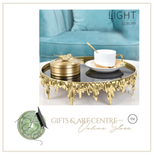 Load image into Gallery viewer, "Arna Lisa" Royal Luxury Collection - Luxurious Pure Copper Trays Decorative European Modern Medusa Black Crystal Tray
