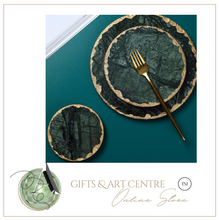 Load image into Gallery viewer, "Arna Lisa" 3 Piece Plate Set - Natural Marble Plates Creativity Gold Inlay Display Trays
