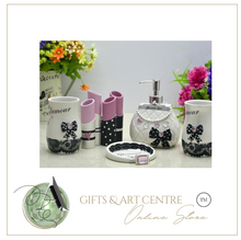 Load image into Gallery viewer, "Glamour Girl" Bathroom set - 5 piece. (3D Hand Painted)
