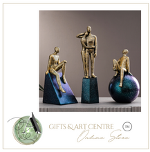 Load image into Gallery viewer, Nordic Abstract Sculpture Golden Book Shelf Accessories - Office Home &amp; Living
