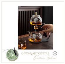 Load image into Gallery viewer, Heat-Resistant Glass Tea Set Magnetic Water Diversion Semi-Automatic + 6 Cups

