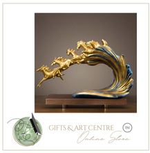 Load image into Gallery viewer, Nordic Sculpture Designer 6 Horse Statue Book Shelf Accessories - Office Home &amp; Living
