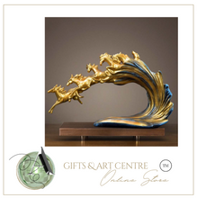 Load image into Gallery viewer, Nordic Sculpture Designer 6 Horse Statue Book Shelf Accessories - Office Home &amp; Living
