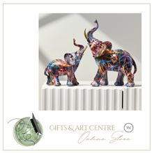 Load image into Gallery viewer, Nordic Sculpture Designer Elephant Statue x2 Book Shelf Accessories - Office Home &amp; Living
